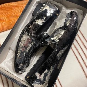 COPY - Black silver sequin shoes